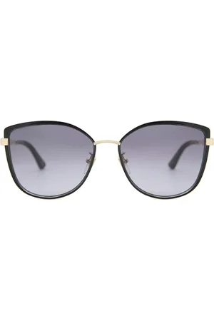 Gucci GG0589SK Ajuste Asiático 001 Gafas de Sol para Mujer Negras