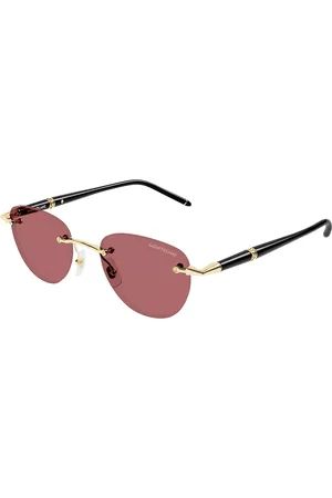 Montblanc MB0412S Ajuste Asiático 003 Gafas de Sol para Hombre Dorados