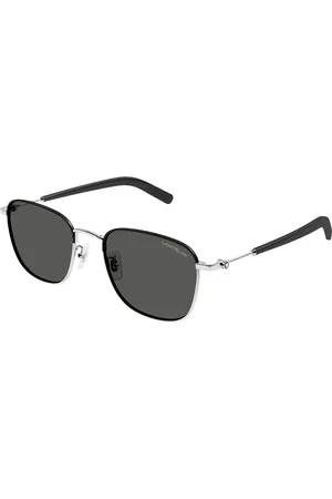 Montblanc MB0392SA Ajuste Asiático 002 Gafas de Sol para Hombre Plateadas