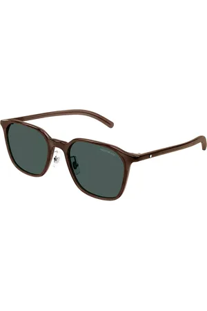 Montblanc MB0420SK Ajuste Asiático 003 Gafas de Sol para Hombre Marrones
