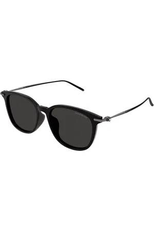 Montblanc MB0416SA Ajuste Asiático 001 Gafas de Sol para Hombre Negras