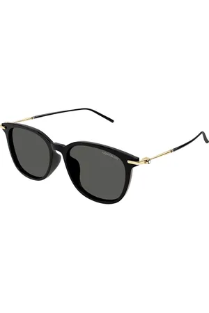 Montblanc MB0416SA Ajuste Asiático 002 Gafas de Sol para Hombre Negras