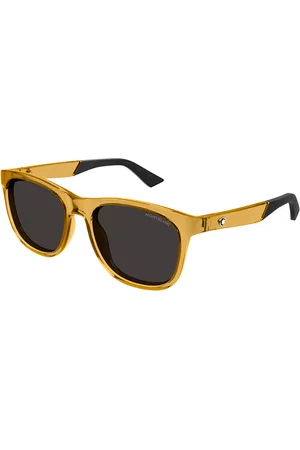 Montblanc MB0400S 004 Gafas de Sol para Hombre Amarillas