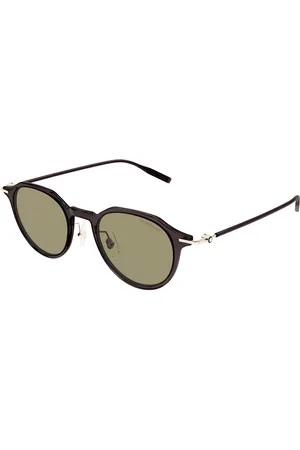 Montblanc MB0355S Ajuste Asiático 007 Gafas de Sol para Hombre Marrones