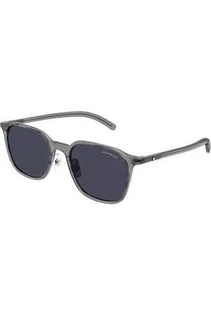 Montblanc MB0420SK Ajuste Asiático 004 Gafas de Sol para Hombre Grises