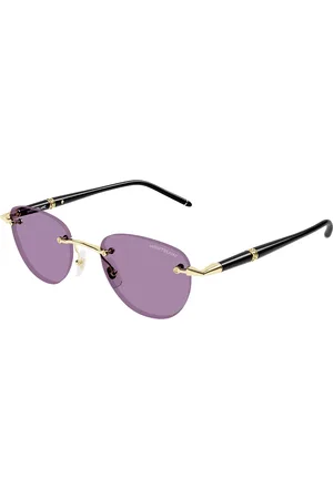 Montblanc MB0412S Ajuste Asiático 002 Gafas de Sol para Hombre Dorados