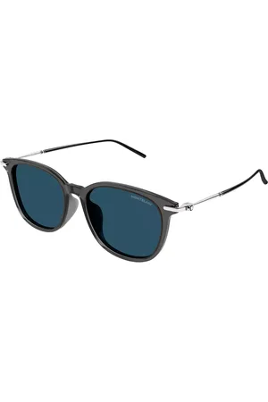 Montblanc MB0416SA Ajuste Asiático 004 Gafas de Sol para Hombre Grises