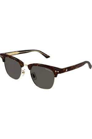 Montblanc MB0382S Ajuste Asiático 003 Gafas de Sol para Hombre Dorados