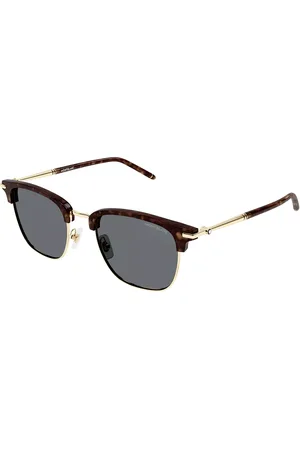 Montblanc MB0242S Ajuste Asiático 009 Gafas de Sol para Hombre Dorados
