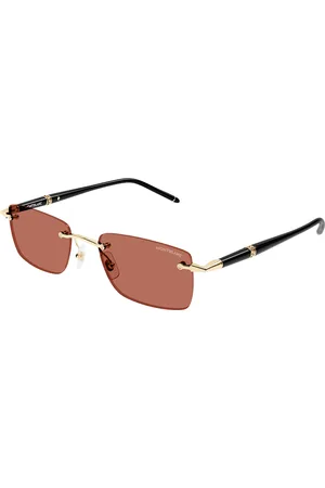 Montblanc MB0344S Ajuste Asiático 007 Gafas de Sol para Hombre Dorados