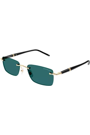 Montblanc MB0344S Ajuste Asiático 006 Gafas de Sol para Hombre Dorados