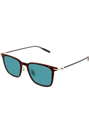 Montblanc MB0354S Ajuste Asiático 005 Gafas de Sol para Hombre Careyshell