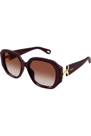 Chloé CH0236S Ajuste Asiático 003 Gafas de Sol para Mujer Borgoña