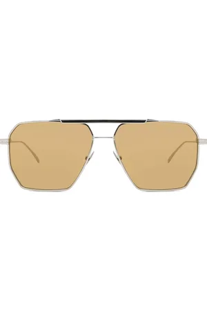 Bottega Veneta BV1012S 007 Gafas de Sol para Hombre Plateadas