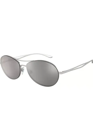 Giorgio Armani AR6099 30456G Gafas de Sol para Hombre Plateadas