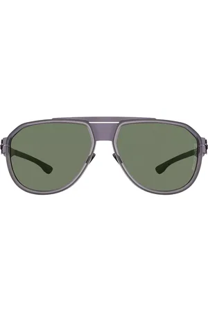 Ic! Berlin D0097H AMG 10 Aubergine-Grises Gafas de Sol para Hombre Grises