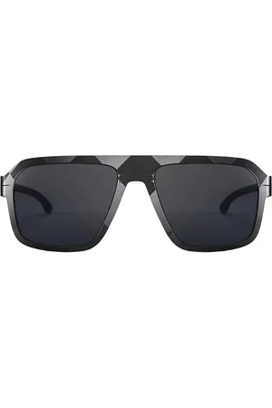 Ic! Berlin IC0007 FLX_S03 Raw Night-Negras Gafas de Sol para Hombre Grises