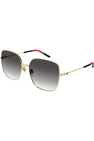 Gucci GG1195SK Ajuste Asiático 001 Gafas de Sol para Mujer Dorados