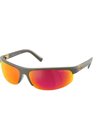 Miu Miu MUA02SF Ajuste Asiático 17Y5M0 Gafas de Sol para Mujer Verdes