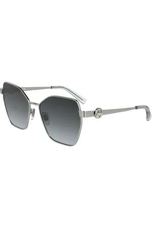 Longchamp LO180S 044 Gafas de Sol para Mujer Plateadas