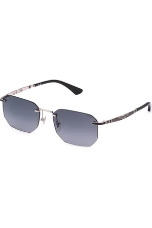 Police SPLF69 0K07 Gafas de Sol para Hombre Plateadas