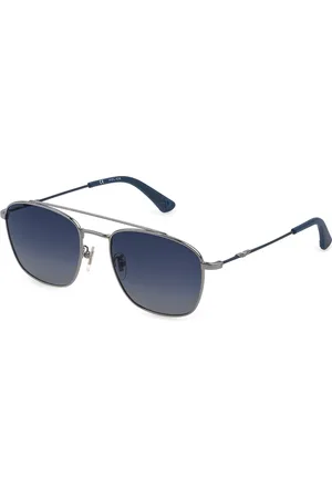 Police SPL996E 509P Gafas de Sol para Hombre Plateadas