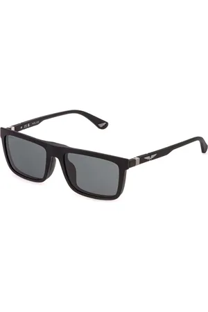 Police UPLQ66 ORIGINS LITE 32 With Clip-On U28P Gafas de Sol para Hombre Negras