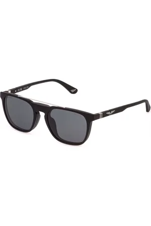 Police UPLQ67 ORIGINS LITE 33 With Clip-On U28P Gafas de Sol para Hombre Negras
