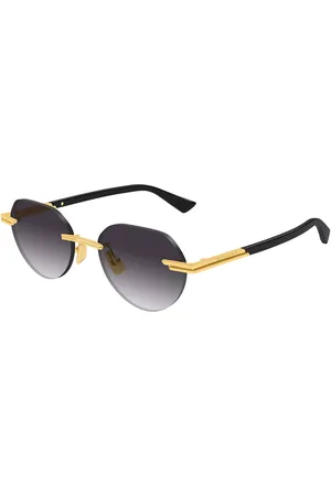 Bottega Veneta BV1379S 001 Gafas de Sol para Hombre Dorados