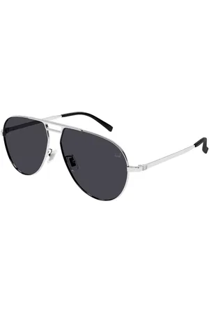 Dunhill DU0084S Ajuste Asiático 003 Gafas de Sol para Hombre Plateadas