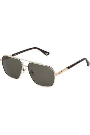 Police SPLQ85 NEW CROSSROADS 4 0579 Gafas de Sol para Hombre Plateadas