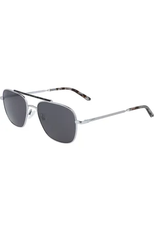 Calvin Klein CK21104S 014 Gafas de Sol para Hombre Plateadas