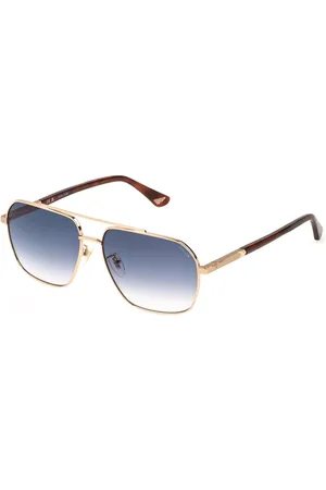 Police SPLQ85 NEW CROSSROADS 4 0300 Gafas de Sol para Hombre Dorados