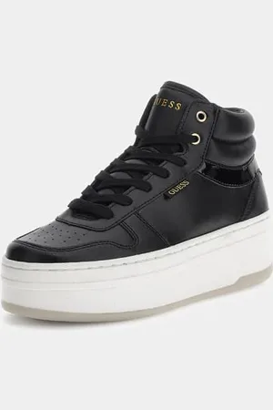 Guess Zapatilla Alta Linzy Mezcla De Piel