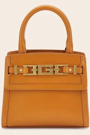 Guess Mini Bolso De Mano Cristina De Cuero Auténtico