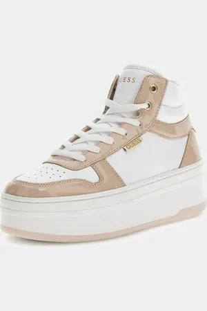 Guess Zapatilla Alta Linzy Mezcla De Piel