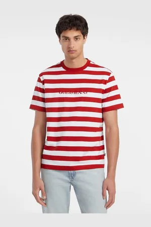 Guess Camiseta A Rayas Con Logotipo