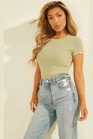 Guess Top Jersey De Mezcla De Viscosa