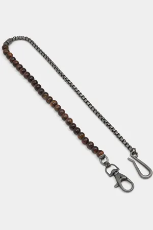 Gutteridge Cadena para pantalón con bolas marrones
