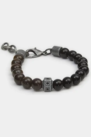 Gutteridge Pulsera con esferas negras y gancho