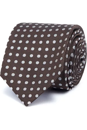 Gutteridge Corbata de lunares de seda jacquard