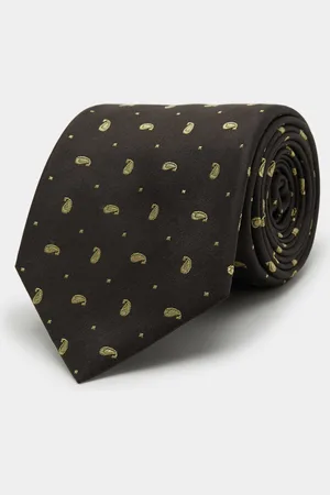 Gutteridge Corbata con estampado paisley en jacquard de seda