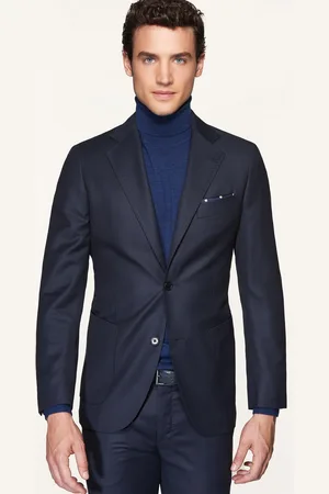 Gutteridge Americanade traje de lana de ojo de perdiz superfina 110