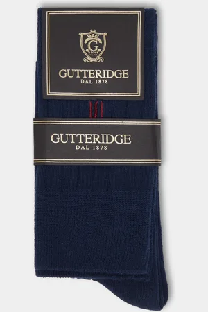 Gutteridge Calcetines de canalé con bordado
