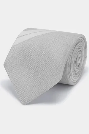 Gutteridge Corbata a rayas de seda y lino