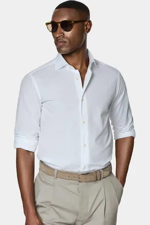Gutteridge Camisa seersucker de algodón puro