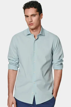 Gutteridge Camisa seersucker de algodón puro