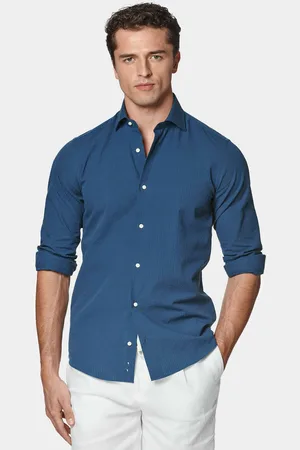 Gutteridge Camisa seersucker de algodón puro