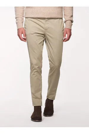 Gutteridge Pantalones chinos de sarga de algodón elástico