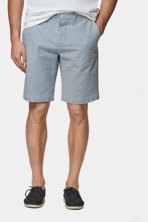 Gutteridge Bermudas de algodón seersucker elástico